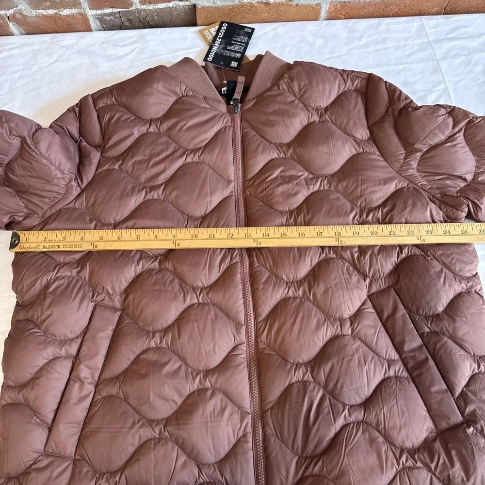Eddie Bauer Shaw 650 Down Bomber Jacket Womens TXL Puffer‎ Quilted Full Zip New